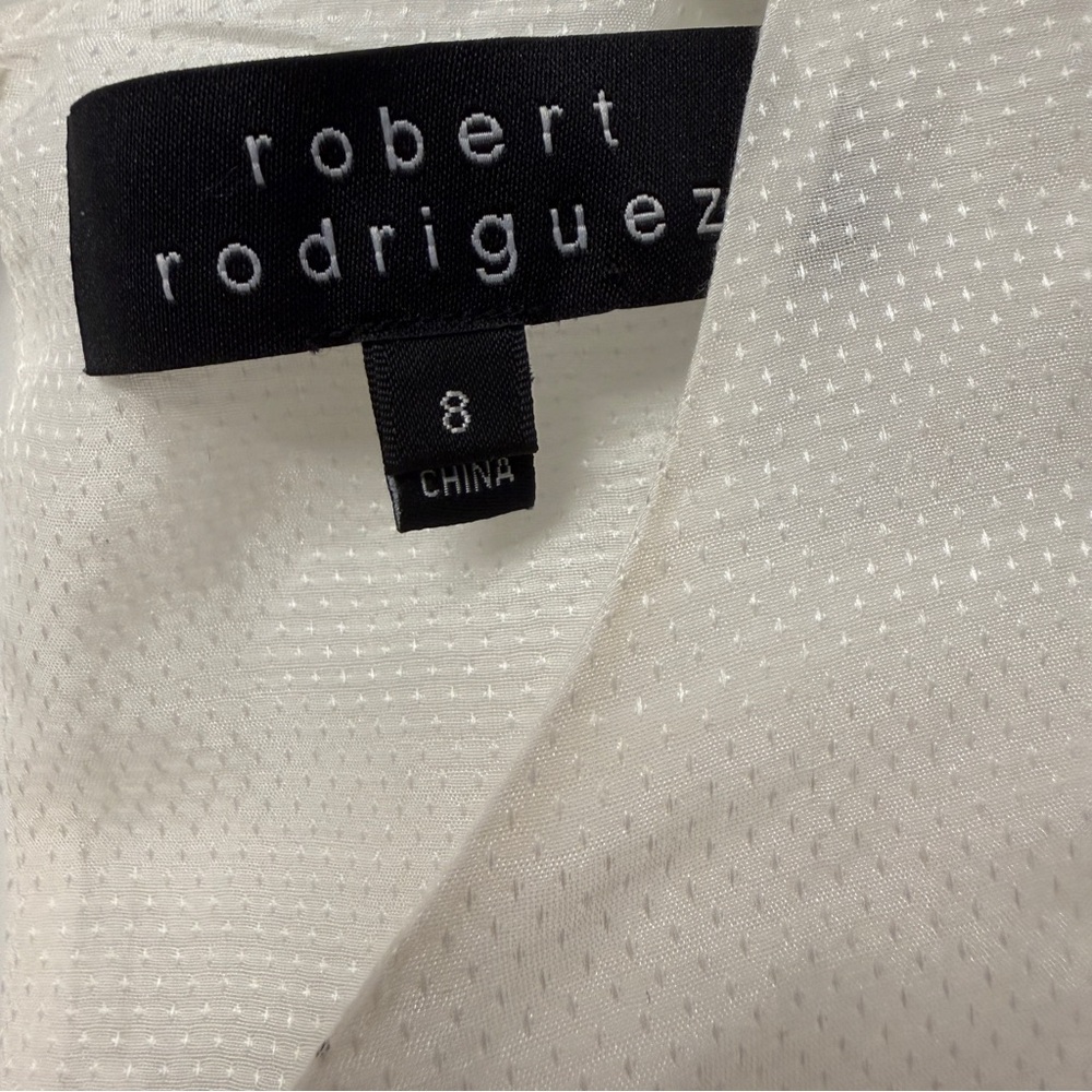 Robert Rodriguez Cotton Silk Dress Ivory Size 8 Quiet Luxury Minimalist Bridal - Picture 5 of 9